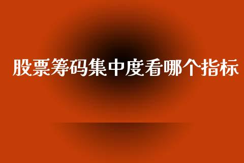 股票筹码集中度看哪个指标_https://wap.fcdydaikuan.com_理财顾问_第1张