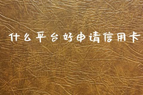 什么平台好申请信用卡_https://wap.fcdydaikuan.com_新股数据_第1张