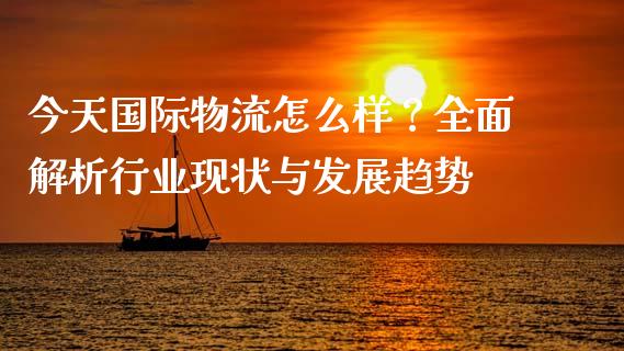 今天国际物流怎么样？全面解析行业现状与发展趋势_https://wap.fcdydaikuan.com_国际投资_第1张