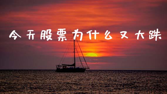 今天股票为什么又大跌_https://wap.fcdydaikuan.com_国际投资_第1张