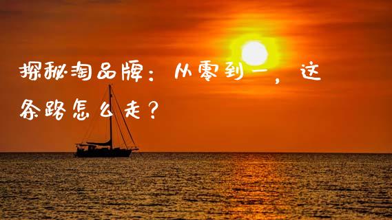 探秘淘品牌：从零到一，这条路怎么走？_https://wap.fcdydaikuan.com_金融机构_第1张