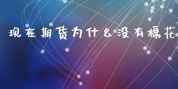 现在期货为什么没有棉花_https://wap.fcdydaikuan.com_期货品种_第1张