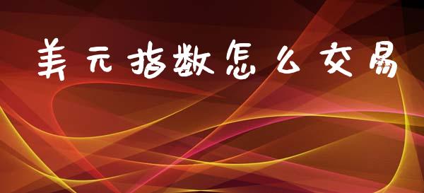 美元指数怎么交易_https://wap.fcdydaikuan.com_金融机构_第1张