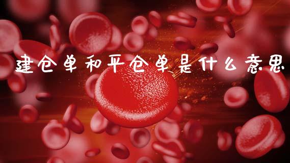 建仓单和平仓单是什么意思_https://wap.fcdydaikuan.com_投资策略_第1张