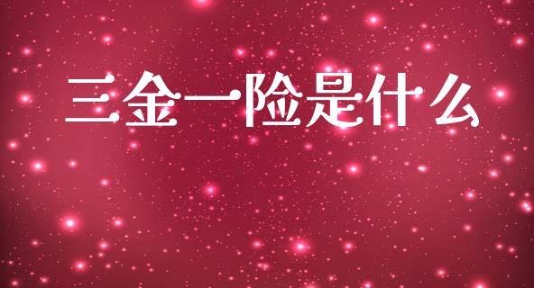 三金一险是什么_https://wap.fcdydaikuan.com_期货品种_第1张
