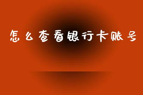 怎么查看银行卡账号_https://wap.fcdydaikuan.com_理财顾问_第1张