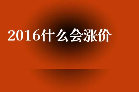 2016什么会涨价_https://wap.fcdydaikuan.com_期货品种_第1张