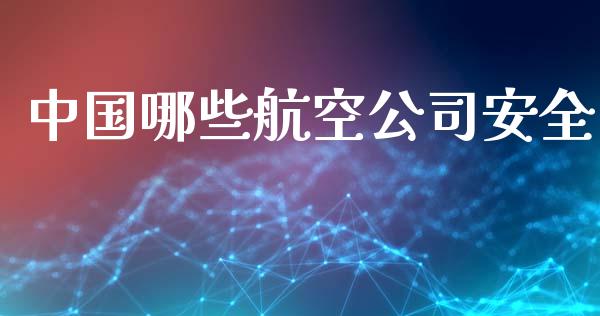 中国哪些航空公司安全_https://wap.fcdydaikuan.com_期货品种_第1张