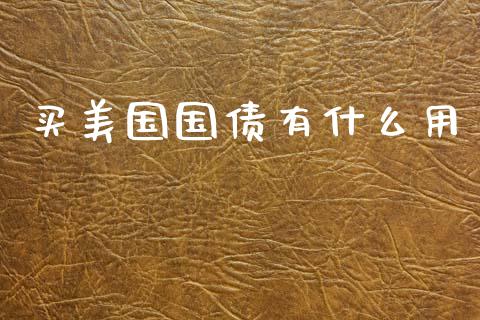 买美国国债有什么用_https://wap.fcdydaikuan.com_投资策略_第1张