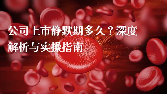 公司上市静默期多久？深度解析与实操指南_https://wap.fcdydaikuan.com_国际投资_第1张