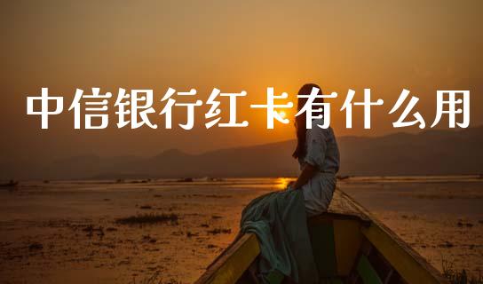 中信银行红卡有什么用_https://wap.fcdydaikuan.com_理财顾问_第1张