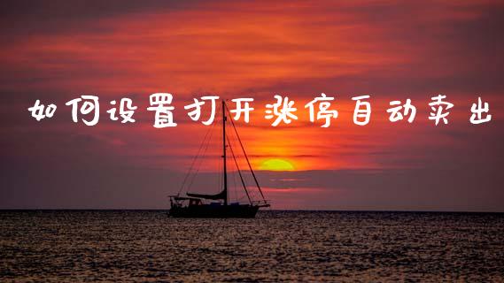 如何设置打开涨停自动卖出_https://wap.fcdydaikuan.com_期货品种_第1张