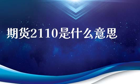 期货2110是什么意思_https://wap.fcdydaikuan.com_期货品种_第1张