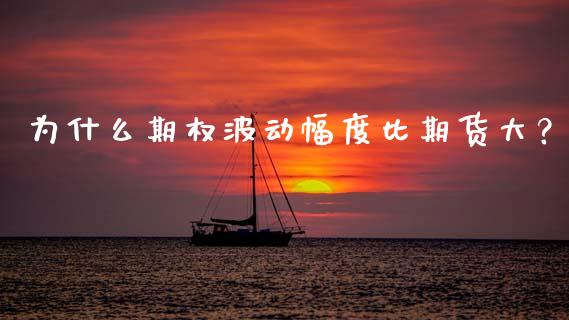 为什么期权波动幅度比期货大？_https://wap.fcdydaikuan.com_投资策略_第1张