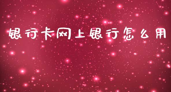 银行卡网上银行怎么用_https://wap.fcdydaikuan.com_新股数据_第1张