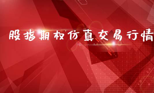 股指期权仿真交易行情_https://wap.fcdydaikuan.com_理财顾问_第1张