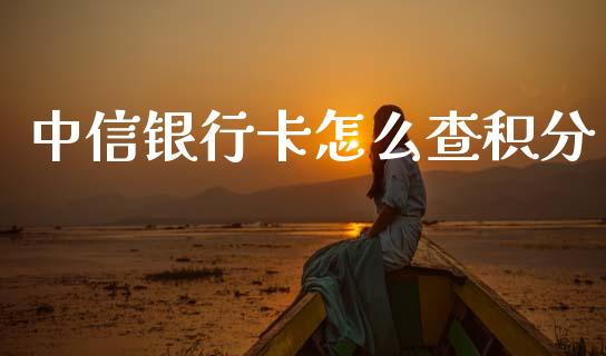 中信银行卡怎么查积分_https://wap.fcdydaikuan.com_金融机构_第1张