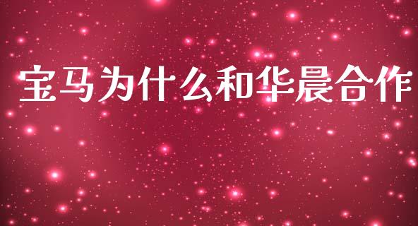 宝马为什么和华晨合作_https://wap.fcdydaikuan.com_理财顾问_第1张