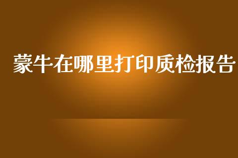 蒙牛在哪里打印质检报告_https://wap.fcdydaikuan.com_理财顾问_第1张