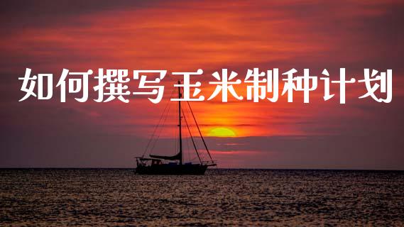 如何撰写玉米制种计划_https://wap.fcdydaikuan.com_国际投资_第1张