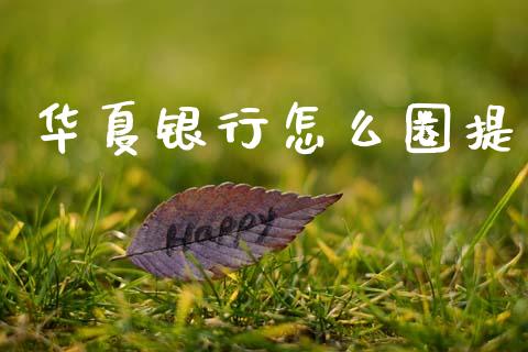 华夏银行怎么圈提_https://wap.fcdydaikuan.com_新股数据_第1张
