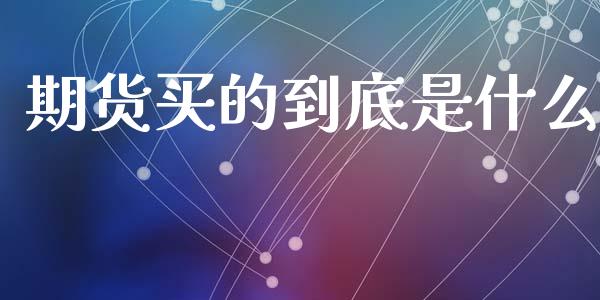 期货买的到底是什么_https://wap.fcdydaikuan.com_新股数据_第1张