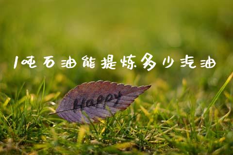 1吨石油能提炼多少汽油_https://wap.fcdydaikuan.com_理财顾问_第1张