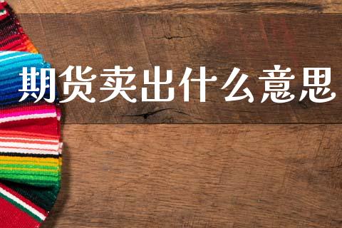 期货卖出什么意思_https://wap.fcdydaikuan.com_国际投资_第1张