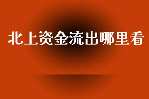 北上资金流出哪里看_https://wap.fcdydaikuan.com_理财顾问_第1张