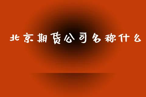 北京期货公司名称什么_https://wap.fcdydaikuan.com_理财顾问_第1张