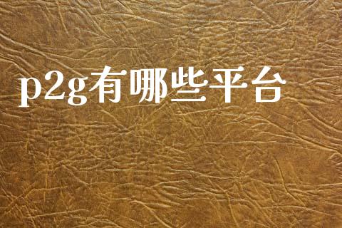 p2g有哪些平台_https://wap.fcdydaikuan.com_期货品种_第1张