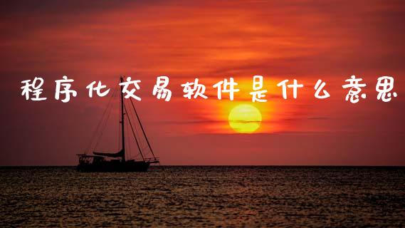 程序化交易软件是什么意思_https://wap.fcdydaikuan.com_国际投资_第1张