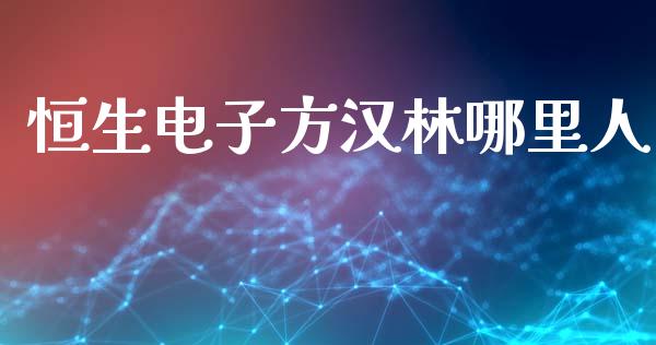 恒生电子方汉林哪里人_https://wap.fcdydaikuan.com_金融机构_第1张