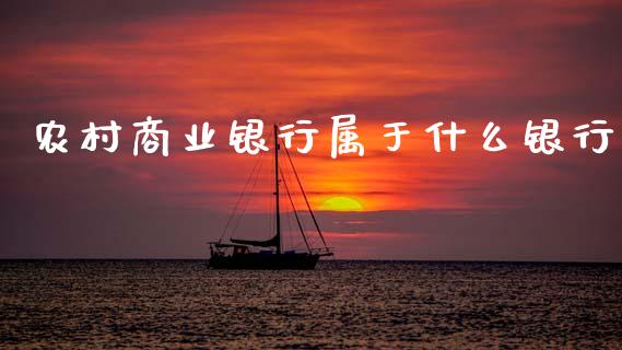 农村商业银行属于什么银行_https://wap.fcdydaikuan.com_期货品种_第1张