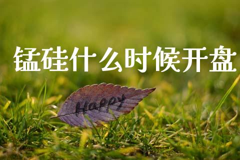 锰硅什么时候开盘_https://wap.fcdydaikuan.com_期货品种_第1张
