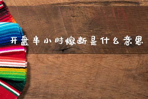 开盘半小时熔断是什么意思_https://wap.fcdydaikuan.com_新股数据_第1张