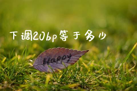 下调20bp等于多少_https://wap.fcdydaikuan.com_新股数据_第1张