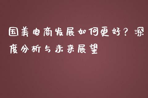 国美电商发展如何更好？深度分析与未来展望_https://wap.fcdydaikuan.com_理财顾问_第1张