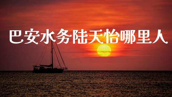 巴安水务陆天怡哪里人_https://wap.fcdydaikuan.com_投资策略_第1张