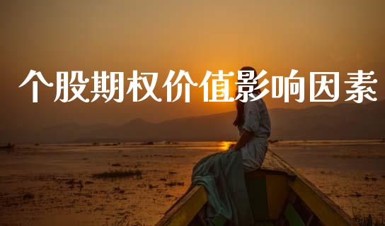 个股期权价值影响因素_https://wap.fcdydaikuan.com_理财顾问_第1张