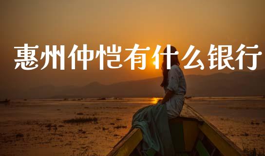 惠州仲恺有什么银行_https://wap.fcdydaikuan.com_投资策略_第1张