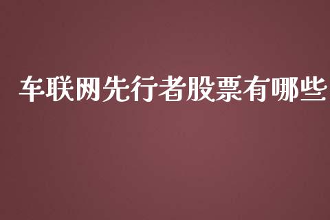 车联网先行者股票有哪些_https://wap.fcdydaikuan.com_金融机构_第1张