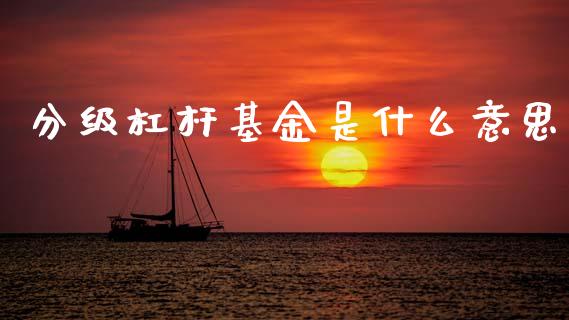 分级杠杆基金是什么意思_https://wap.fcdydaikuan.com_新股数据_第1张