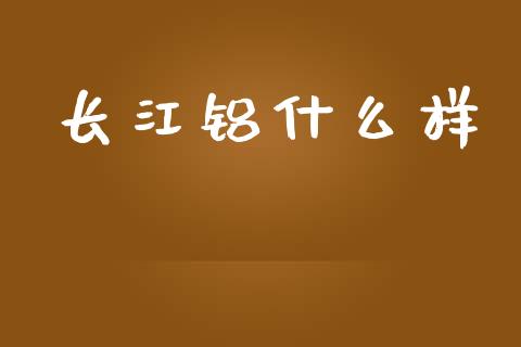 长江铝什么样_https://wap.fcdydaikuan.com_期货品种_第1张