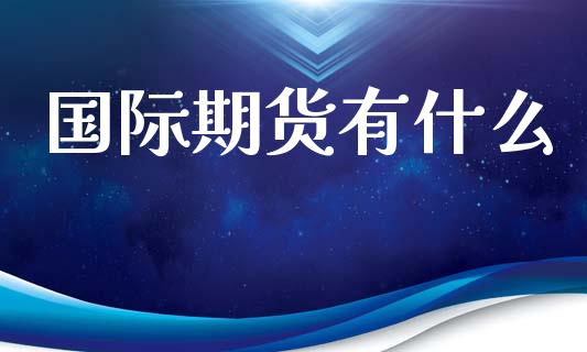 国际期货有什么_https://wap.fcdydaikuan.com_投资策略_第1张