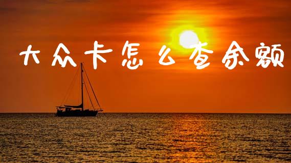 大众卡怎么查余额_https://wap.fcdydaikuan.com_金融机构_第1张
