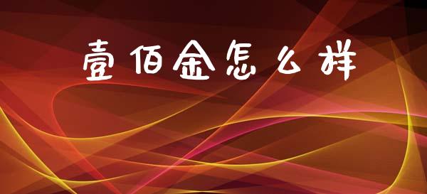 壹佰金怎么样_https://wap.fcdydaikuan.com_国际投资_第1张