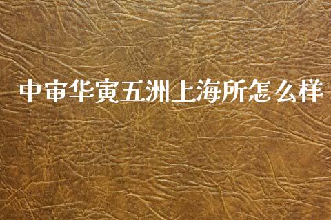 中审华寅五洲上海所怎么样_https://wap.fcdydaikuan.com_金融机构_第1张