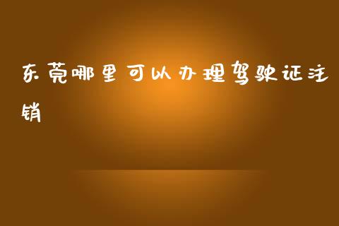 东莞哪里可以办理驾驶证注销_https://wap.fcdydaikuan.com_新股数据_第1张