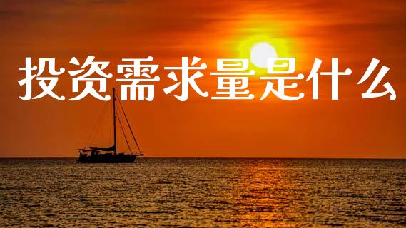 投资需求量是什么_https://wap.fcdydaikuan.com_新股数据_第1张